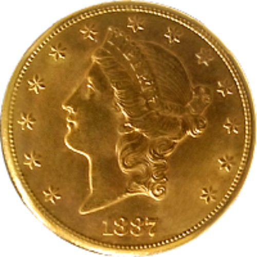 1857 $20 Liberty Head Double Eagle