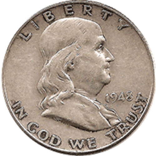 1948 P Ben Franklin Half Dollar