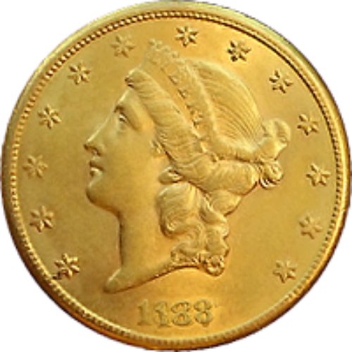 1887 $20 Liberty Head Double Eagle